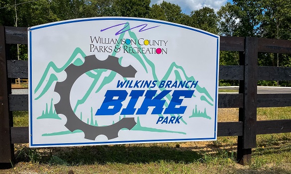 Wilkins Branch Mountain Bike Park Sign